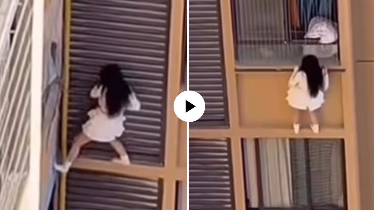 पत्नी अचानक घरी आली अन् प्रेयसीला लपवण्यासाठी पतीची धावाधाव ; थेट बिल्डिंगच्या १० मजल्यावर लटकवले, Video Viral