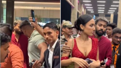 गर्लफ्रेंडसोबत लग्नाच्या समारंभात दिसला हार्दिक पांड्या, भर गर्दीत क्रिकेटरने प्रियसीला केले Protect