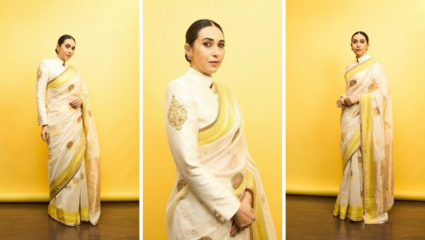 ‘भोलीसी सुरत आँखो में मस्ती’, 51 व्या वर्षीही करिष्मा कपूरचा जलवा, चंदेरी साडीतील सुंदरता