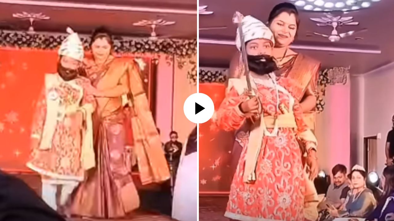 शिवरायांच्या वेशात दिव्यांग चिमुरड्याचा खास लूक: आईच्या साथीने रॅम्पवॉकवर दाखवला जलवा, हृदयस्पर्शी Video Viral