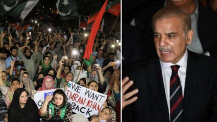 Pakistan Protest : पाकिस्तानमध्ये राजकीय वातावरण तापले; इम्रान खान समर्थकांची शाहबाज-मुनीर विरोधात घोषणाबाजी