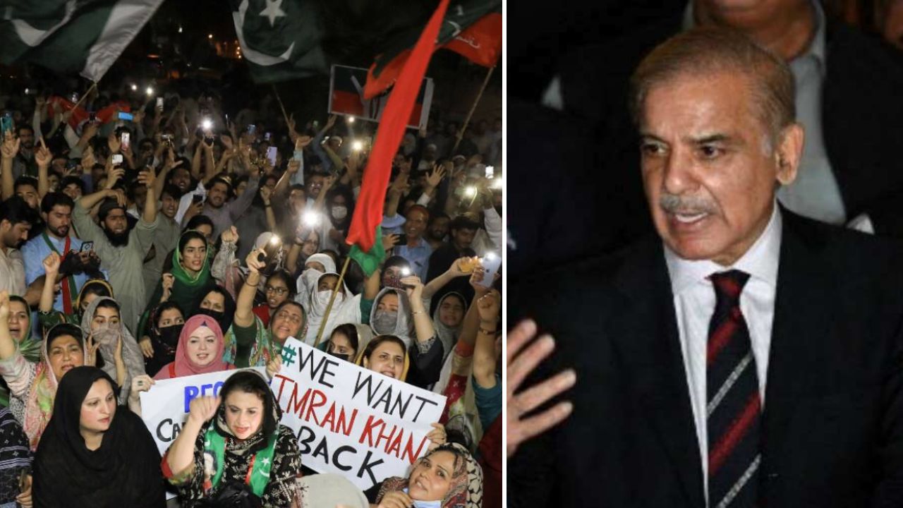 Pakistan Protest : पाकिस्तानमध्ये राजकीय वातावरण तापले; इम्रान खान समर्थकांची शाहबाज-मुनीर विरोधात घोषणाबाजी