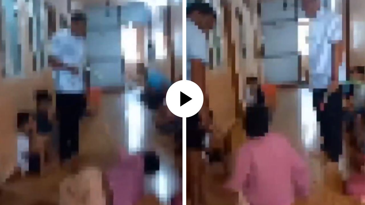 अरे जरा तरी लाज वाटू द्या! अपंग मुलाच्या डोळ्यात भरली मिरची पावडर, बेल्टने मारत शिक्षकाने ओलांडली मर्यादा; Video Viral