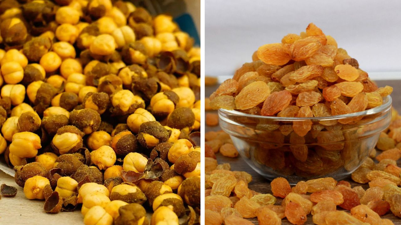 महागडे सुपरफूड विसरा, भाजलेले चणे आणि मनुक्याचे मिश्रण आरोग्यासाठी कोणत्या खजिन्यातून कमी नाही; जाणून घ्या फायदे