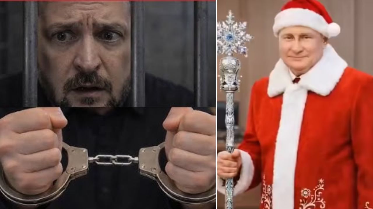 PM मोदींना फायटर जेट, तर झेलेन्स्कींना बेड्या अन् डॉलर…; पुतिन यांचा ‘सांता’ अवातार, AI व्हिडिओमुळे उडाली खळबळ