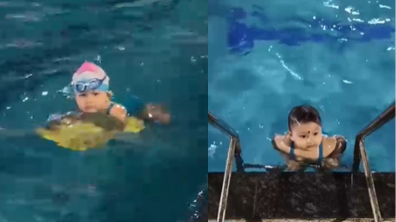 अवघी 9 महिन्यांची चिमुकली पाण्यात ढकललं अन्…दीड वर्षाच्या चिमुकलीची ‘इंडियन बुक ऑफ रेकॉर्ड’मध्ये नोंद