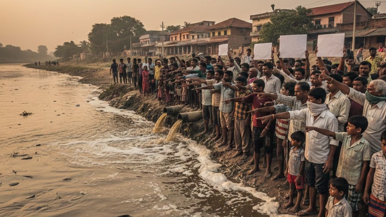 Ahilyanagar News: नदीचे पाणी दूषित असल्याने जेऊर ग्रामस्थ आक्रमक, आरोग्याचा प्रश्न चव्हाट्यावर Ahilyanagar News: नदीचे पाणी दूषित असल्याने जेऊर ग्रामस्थ आक्रमक, आरोग्याचा प्रश्न चव्हाट्यावर