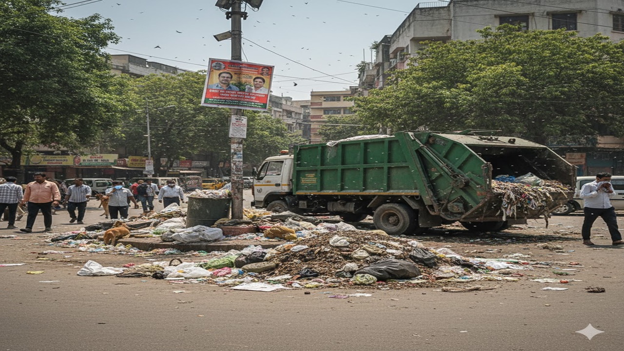 Amravati News: १५ दिवसांपासून घंटागाड्या बेपत्ता, महानगरपालिका निवडणुकीच्या धामधुमीत शहर घाणीच्या विळख्यात