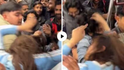 आधी बाचाबाची, मग थेट हाणामारी! दिल्ली मेट्रोत महिलांचा तुफान राडा, एकमेकींच्या झिंज्या उपटल्या अन्…, VIDEO VIRAL