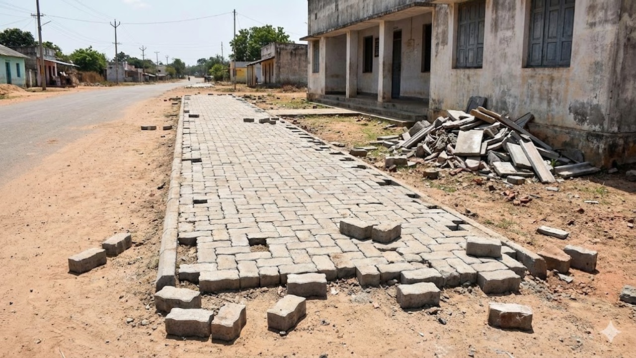 नागरिकांच्या जीवाशी खेळ! धाराशिव सार्वजनिक बांधकाम विभागात भ्रष्टाचाराचा कळस, ब्लॉक फुटपाथच्या नावाखाली कोट्यवधींचा अपहार