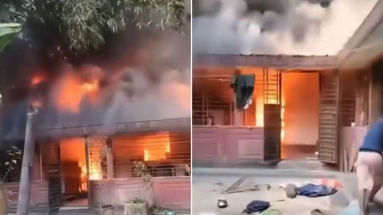 Bangladesh Attacks On Hindu: धार्मिक कट्टरतेचा बळी! सिल्हेटमध्ये प्रतिष्ठित हिंदू शिक्षकाच्या घराची राखरांगोळी, पाहा VIRAL VIDEO