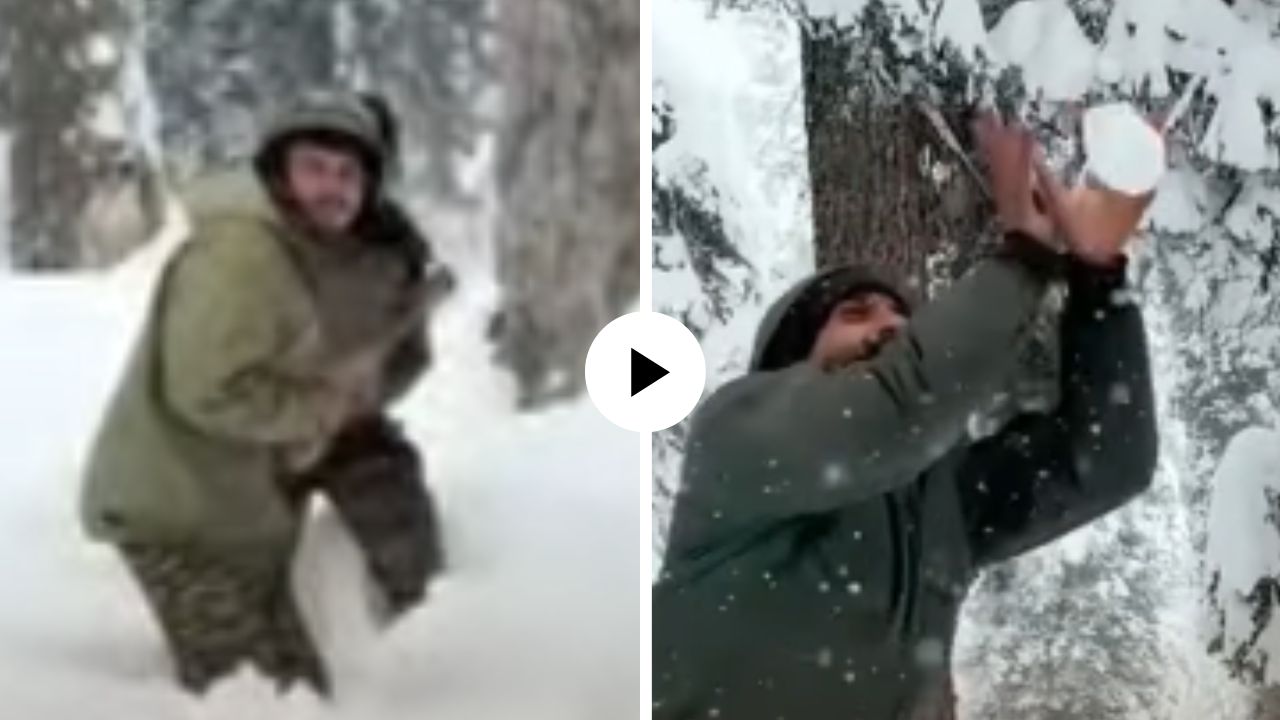 कडाक्याची थंडी अन् मुसळधार बर्फवृष्टी! देशाचे रक्षण करतानाही भारतीय जवानांच्या चेहऱ्यावर हास्य, लुटला क्रिकेटचा आनंद, VIDEO VIRAL