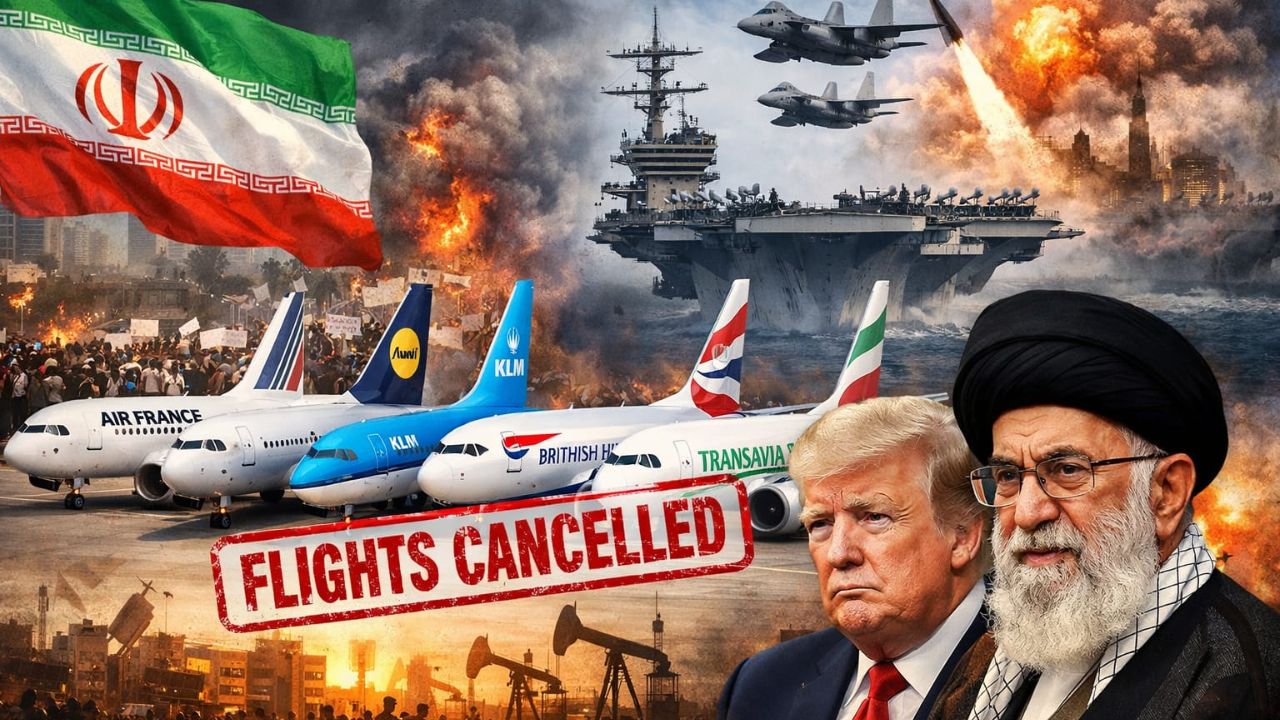 Middle East War Alert : इराणमध्ये युद्धाचा बिगुल वाजला? 6 मोठ्या विमान कंपन्यांनी अचानक फ्लाइट्स केल्या रद्द, नेमकं काय सुरुय?