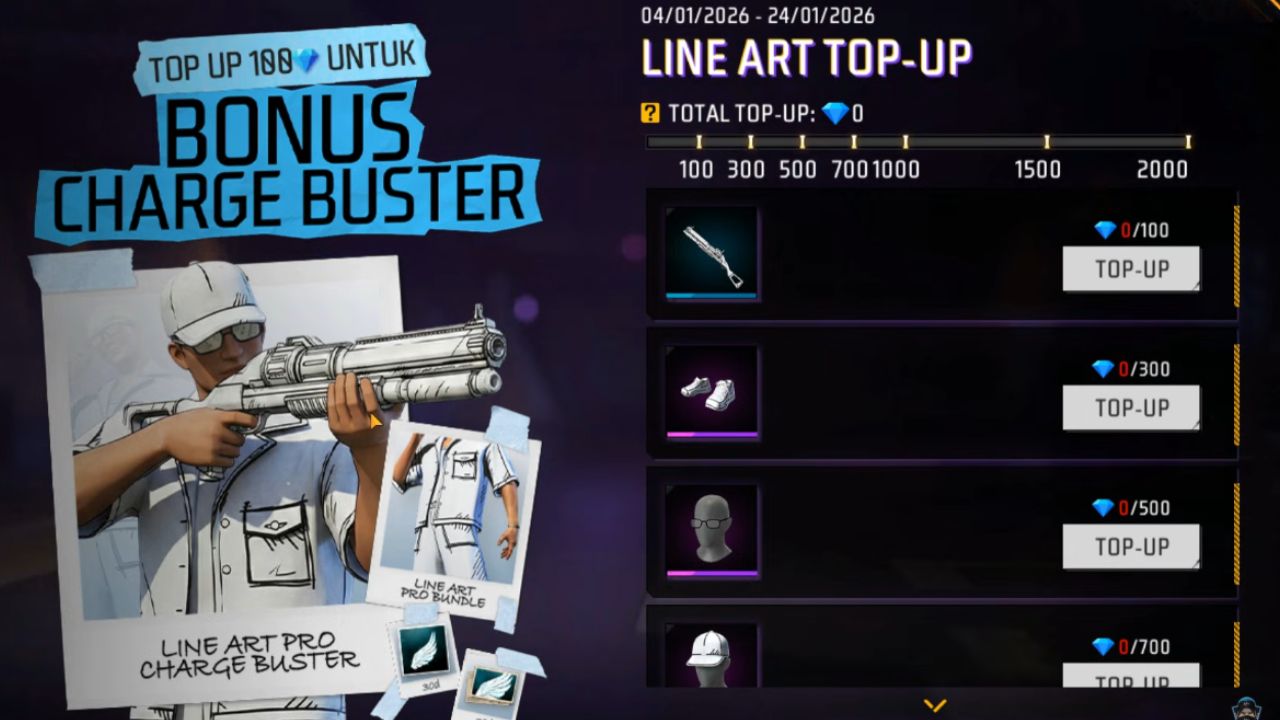 Free Fire Max: 100 डायमंड्सची खरेदी करा आणि चार्ज बस्टर मिळवा मोफत! गेममध्ये सुरु झाला टॉप – अप ईव्हेंट