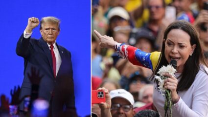 VIRAL VIDEO : शांतीदूत की युद्धदूत? नोबेल विजेत्या मचाडो यांनी ट्रम्पना भेटून मागितले ‘बॉम्ब’; क्युबा-निकाराग्वा निशाण्यावर