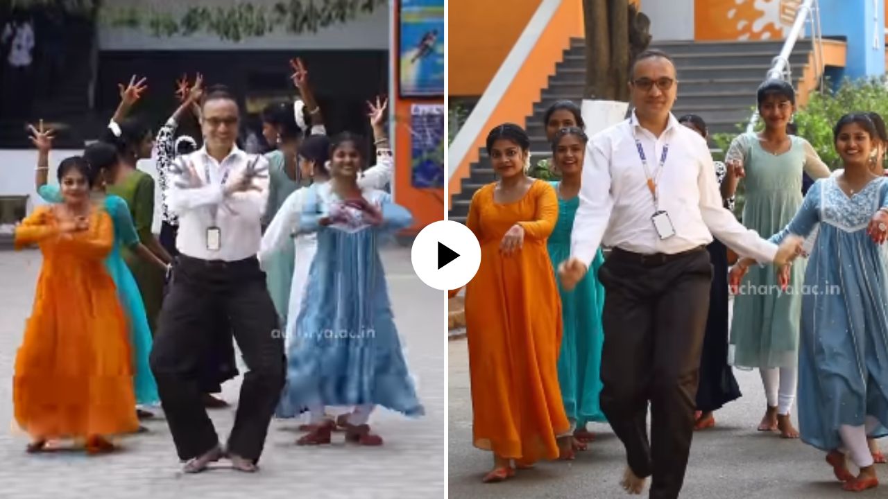 ‘अप्सरा आली…’, गाण्यावर प्रोफेसरचा कडक डान्स; विद्यार्थीनींसोबत धरला ताल, VIDEO VIRAL