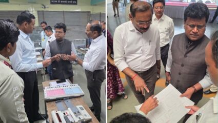 Pune Political News : पुणे पालिका निवडणुकीसाठी यंत्रणा सज्ज! EVM मशीनची पालिका आयुक्त नवल किशोर राम यांनी केली पाहणी