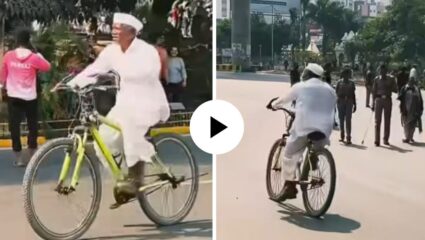 पुणे ग्रॅंड टूरमध्ये आजोबांचा जलवा! वय ७० पार पण जिद्द मात्र २० वर्षाच्या तरुणाला लाजवेल अशी, VIDEO VIRAL