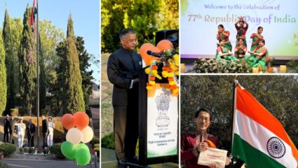Republic Day Global Celebration : तिरंग्याच्या रंगात न्हाली दुनिया! दुबई ते न्यूझीलंड मध्ये ७७ वा प्रजासत्ताक दिन भारतीय दूतावास