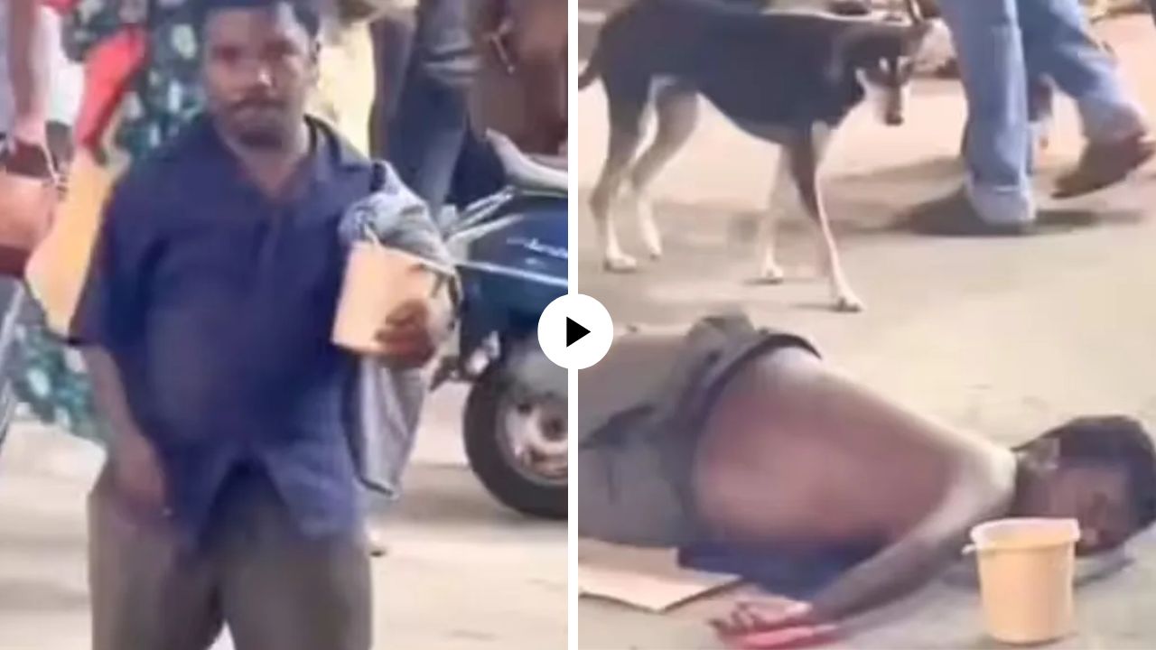 काही सेकंदातच कायापालट! बाजारात आला अन् क्षणार्धात झाला भिकारी; ट्रान्सफॉर्मेशनचा VIDEO पाहून व्हाल हैराण