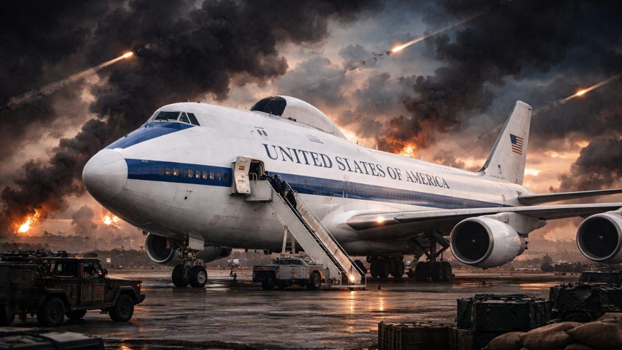 World War III : जागतिक युद्धाची चाहूल? अमेरिकेच्या आकाशात दिसलं ‘Doomsday Plane’, ट्रम्पचा नेमका प्लॅन काय?