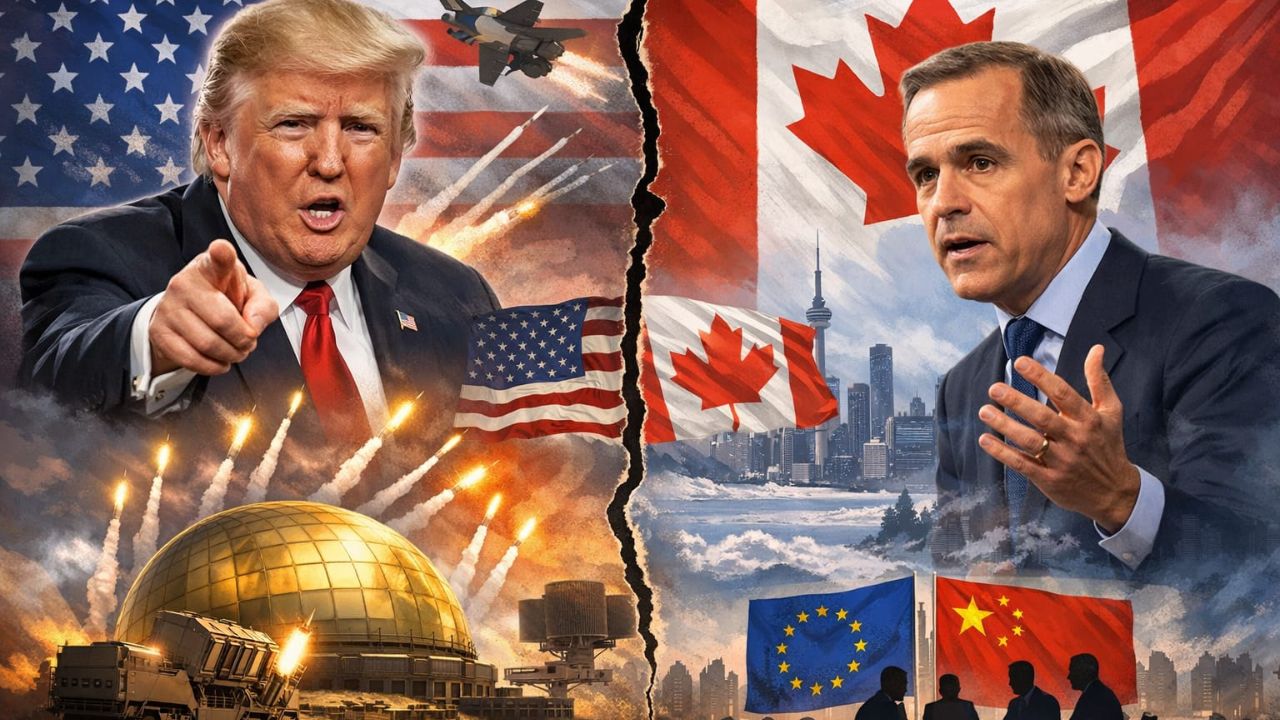 ‘आमच्यामुळे तुम्ही जिवंत आहात’ ; दावोसमध्ये ट्रम्प कडाडले; अमेरिकेच्या ‘गोल्डन डोम’वरुन कॅनडाला मोठा इशारा