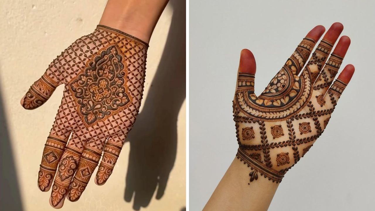 बारीक नक्षीकाम असलेली मेहेंदी काढण्यासाठी खूप जास्त वेळ लागतो. त्यामुळे हातांवर तुम्ही ही सुंदर मेहेंदी डिझाईन काढू शकता. 