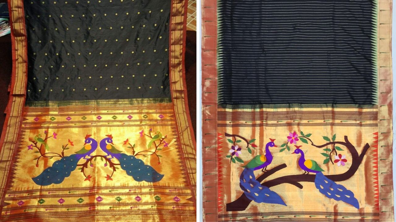 पैठणी साडीच्या काठावर प्रामुख्याने मोराची डिझाईन असते. तसेच साडीच्या आतील पदरावर सुद्धा सुंदर मोराचे नक्षीकाम करून दिले जाते.  लग्नसराईत नेसण्याच्या साडीवर मोराची डिझाईन तयार करून घेतली जाते. 