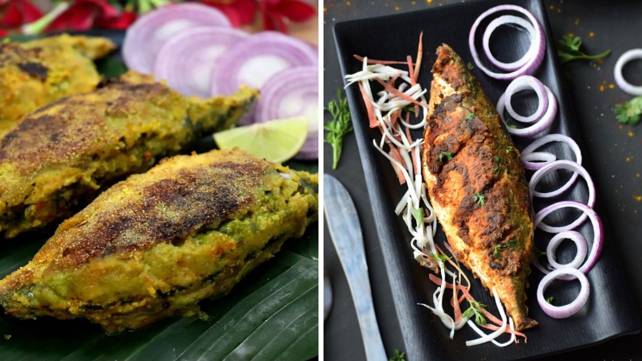 संध्याकाळच्या जेवणासाठी चटपटीत आंबट सारण भरून बनवा भरलेला बांगडा, मासे पाहतच तोंडाला सुटेल पाणी