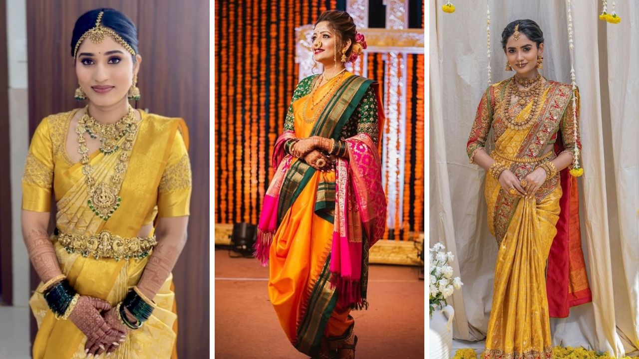 नव्या नवरीने पिवळ्या रंगाची साडीच का नेसावी? स्टायलिश लुक देत मराठमोळा साज करा परिधान