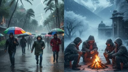 IMD Rain Alert News: स्वेटर घालायचा की रेनकोट? हवामान खात्याचा मोठा इशारा; ९ राज्यांत मुसळधार पाऊस तर कुठे थंडीचा कडाका!