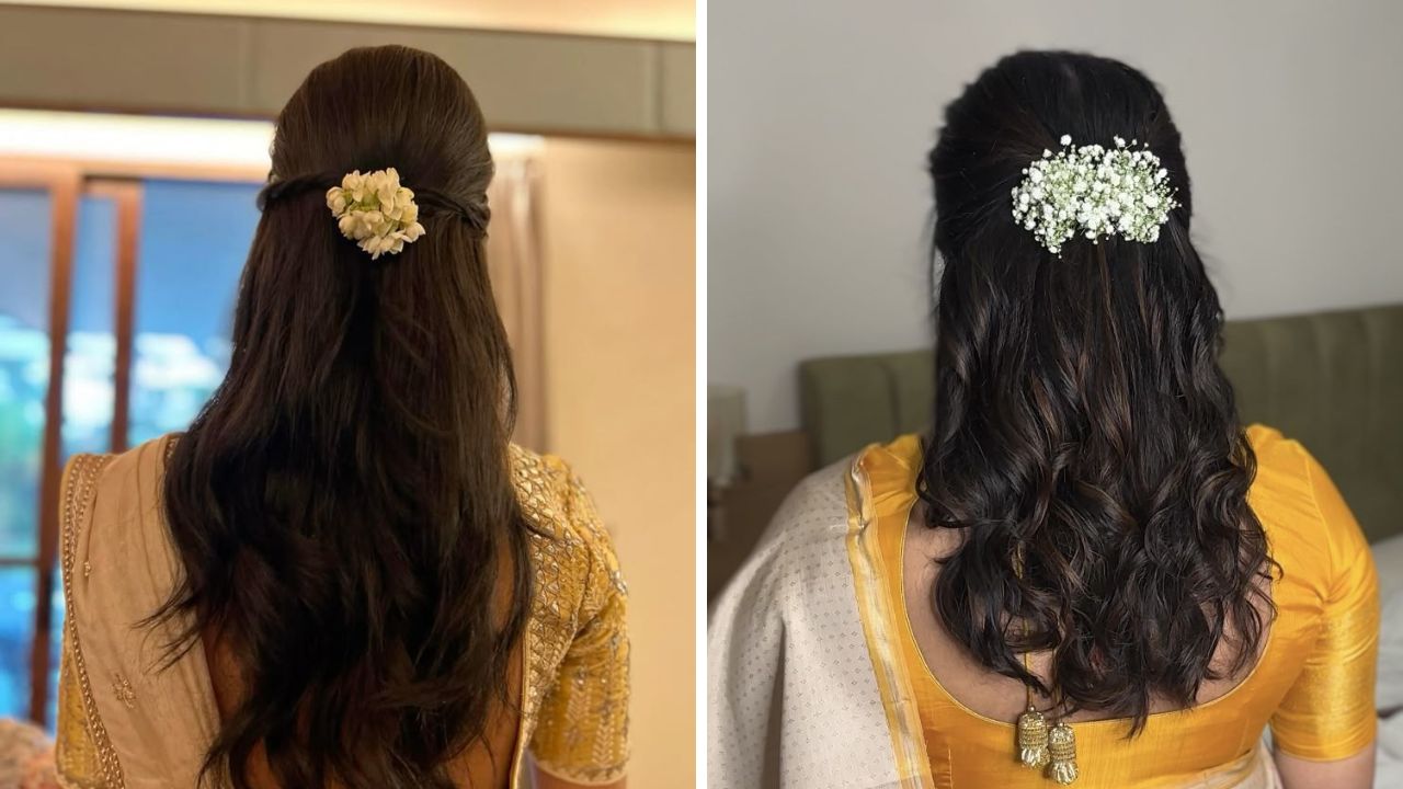 घरातील घाईगडबडीच्या वेळी साडी नेसल्यानंतर त्यावर कोणती हेअर स्टाईल करावी बऱ्याचदा सुचत नाही. अशावेळी तुम्ही या पद्धतीमध्ये गजरा लावून हेअर स्टाईल करू शकता.