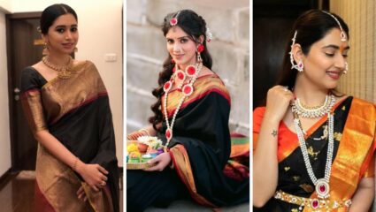 Makar Sankranti 2025: मकरसंक्रांतीनिमित्त खरेदी करा खास काळ्या रंगाची काठपदर साडी, सौंदर्यात पडेल भर