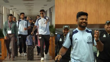 IND vs NZ : कॅप्टन सूर्यकुमार यादव संजू सॅमसनचा ‘बॉडीगार्ड’! तिरुवनंतपुरम विमानतळावर झाले भव्य स्वागत; पहा Video