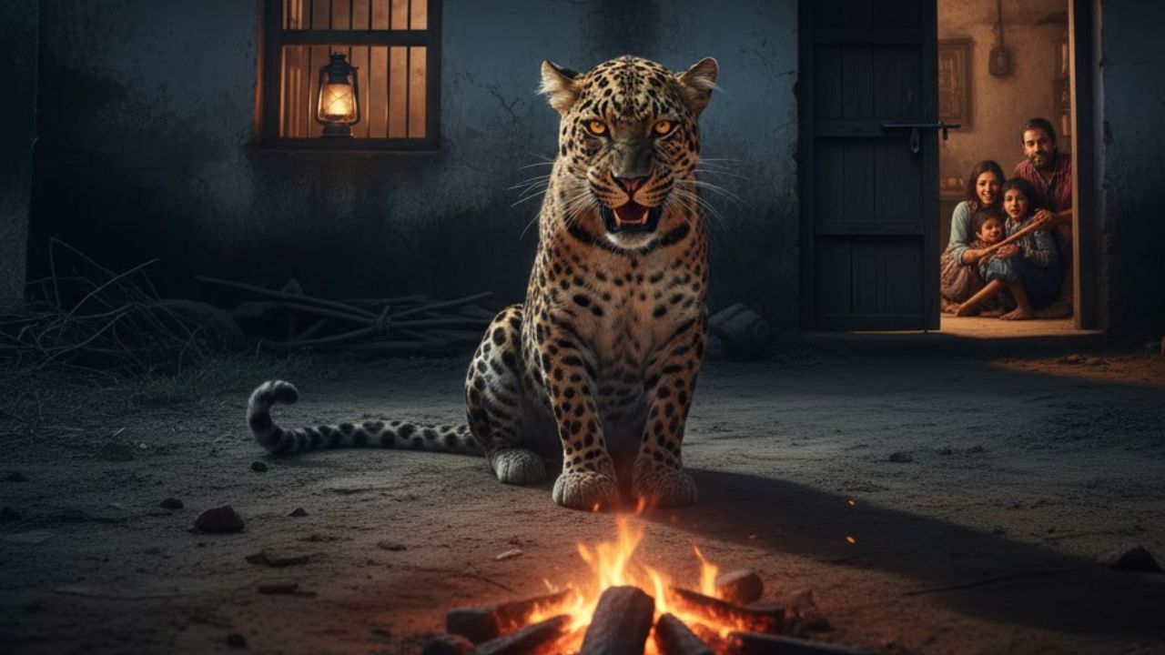 अजिंठा हादरलं! आधी बिबट्याची डरकाळी, मग घरासमोरच…; शेतकरी कुटुंबाचा दोन तास जीव मुठीत