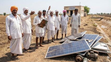 Ahilyanagar News: शेतकऱ्यांना फसवलं? सोलर पंप योजनेत शेतकऱ्यांची थट्टा