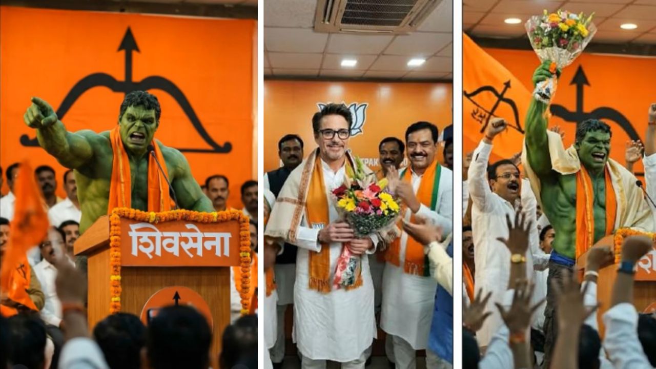 महाराष्ट्राच्या राजकारणात Hulk-Tony Stark ची एंट्री! मिळाली शिवसेना आणि भाजपची उमेदवारी, AI चा मजेशीर Viral Video