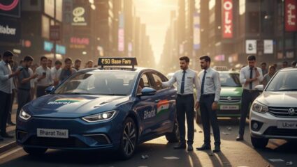 Ola Uber चा बाजार उठवण्यासाठी आली Bharat Taxi! किती असेल भाडं? जाणून घ्या