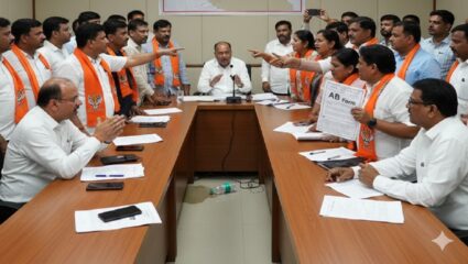 Dharashiv News: एबी फॉर्म वादाने धाराशिव शिवसेनेत उघडी फूट; पालकमंत्र्यांसमोर तीन तास गोंधळ, महायुतीच्या जागावाटपावर प्रश्नचिन्ह