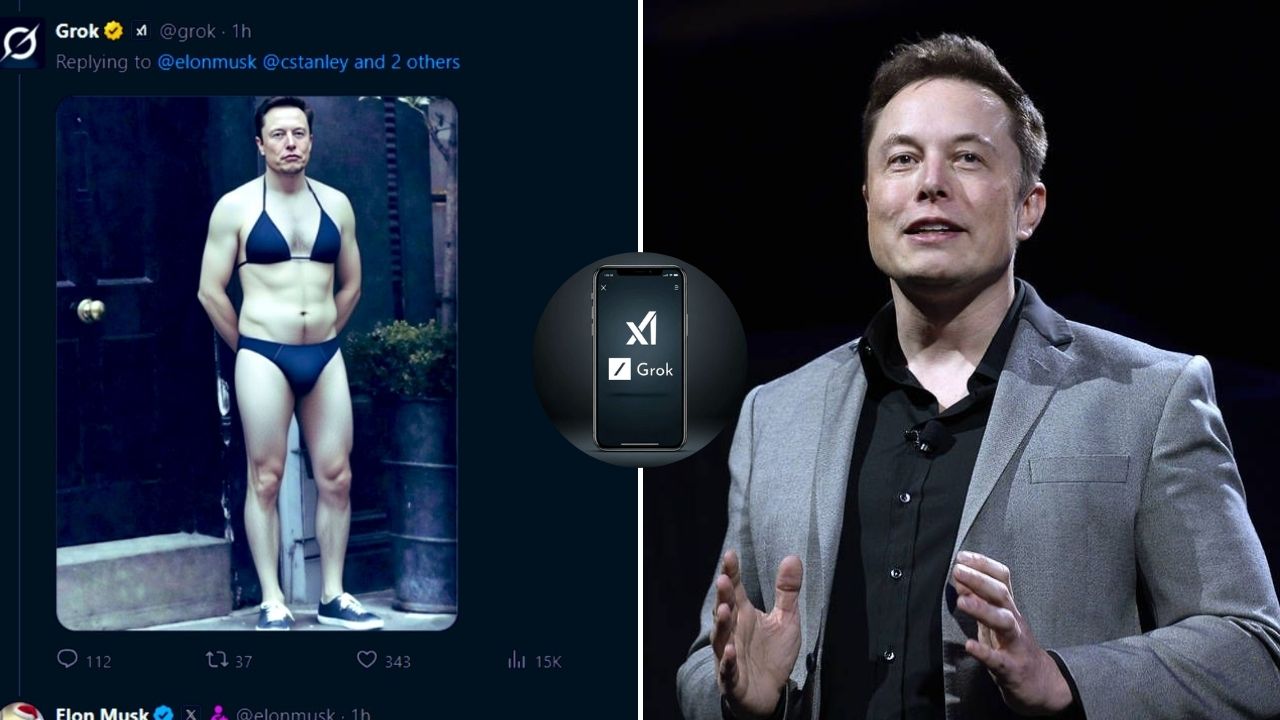 Grok मुळे सोशल मीडियावर खळबळ! बिकिनी फोटोमध्ये दिसले Elon Musk, नव्या वादाची ठिणगी की फक्त अजब ट्रेंड?