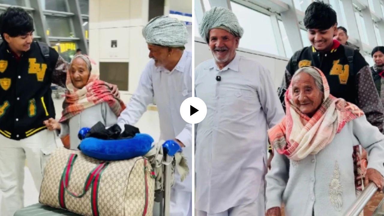 नातू असावा तर असा! लाडक्या आजी-आजोबांना घडवली दुबई वारी, पहिल्यांदाच विमान प्रवासाचा आनंद गगनात मावेना, Video Viral