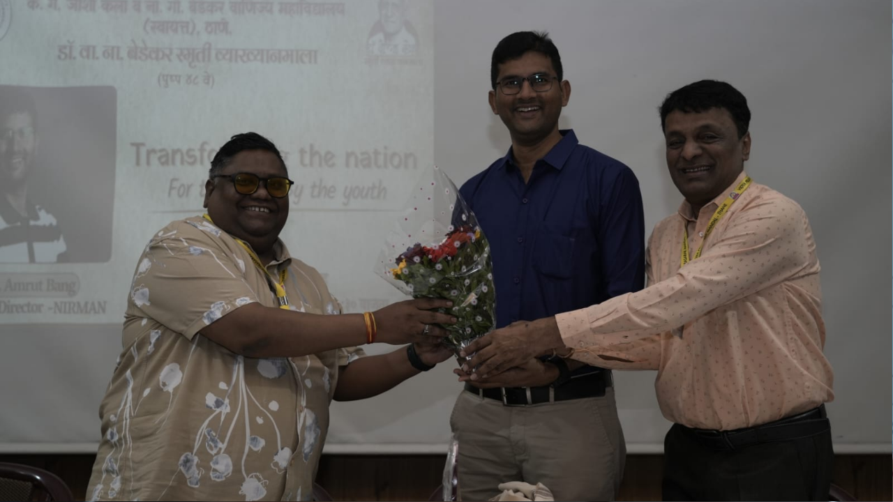 डॉ. वा. ना. बेडेकर स्मृती व्याख्यानमालेचे ४८वे पुष्प! सामाजिक कार्यकर्ते अमृत बंग यांनी केले मार्गदर्शन