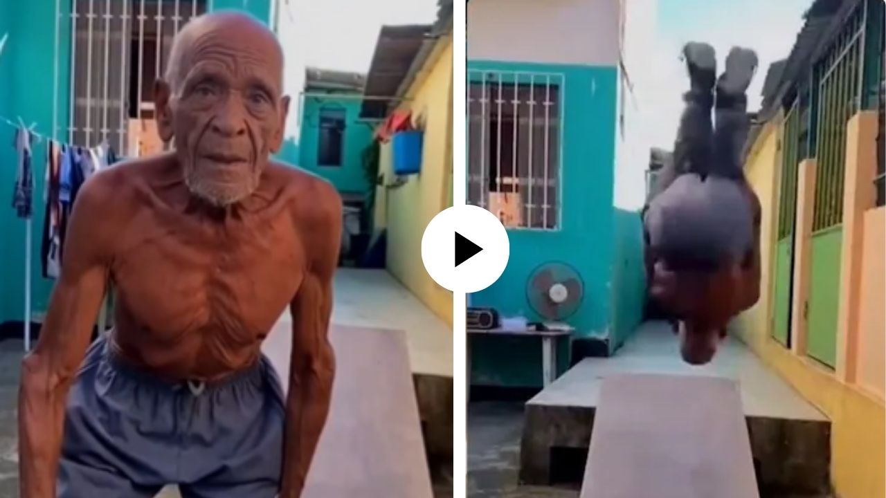 वय तर फक्त एक नंबर! तरुणांनाही लाजवेल असा आजोबांचा फिटनेस अन् 45 सेकंदाच्या त्या व्हिडिओने सर्वांनाच हादरवलं; Video Viral