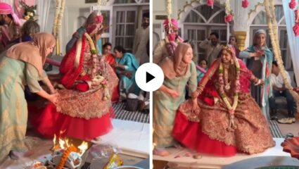 लग्न एक बायका चार! लग्नाच्या फेऱ्यांमध्ये वधूच्या मैत्रिणींचा घोळ, दृश्य पाहून भडजींनाही हसू झालं अनावर; Video Viral