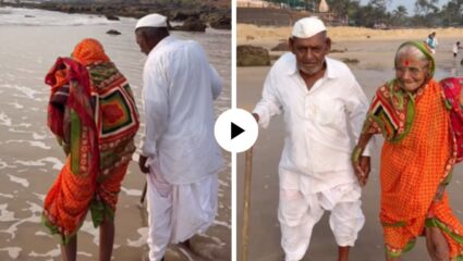 साठ-सत्तर वर्षांची वाट पाहिली… आज्जी-आजोबांनी पहिल्यांदाच पाहिला समुद्र, रिॲक्शन पाहून युजर्स भारावले; Video Viral