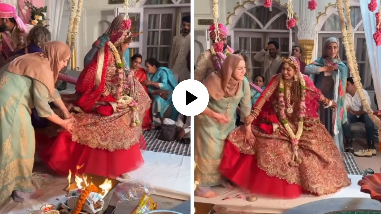 लग्न एक बायका चार! लग्नाच्या फेऱ्यांमध्ये वधूच्या मैत्रिणींचा घोळ, दृश्य पाहून भडजींनाही हसू झालं अनावर; Video Viral