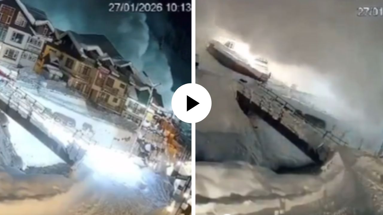 काश्मीर हादरलं: सोनमर्गमध्ये अचानक फुटले बर्फाचे डोंगर, पाहताच सुन्न करणारे दृश्य अन् घटनेचा Video Viral 