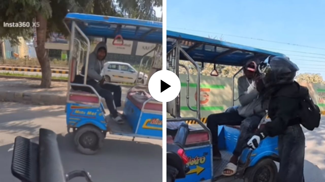 इन्फ्लुएंसरला अश्लील इशारे करणं पडलं महागात, बाईक थांबवतंच तिने युवकाला घडवली जन्माची अद्दल… Video Viral