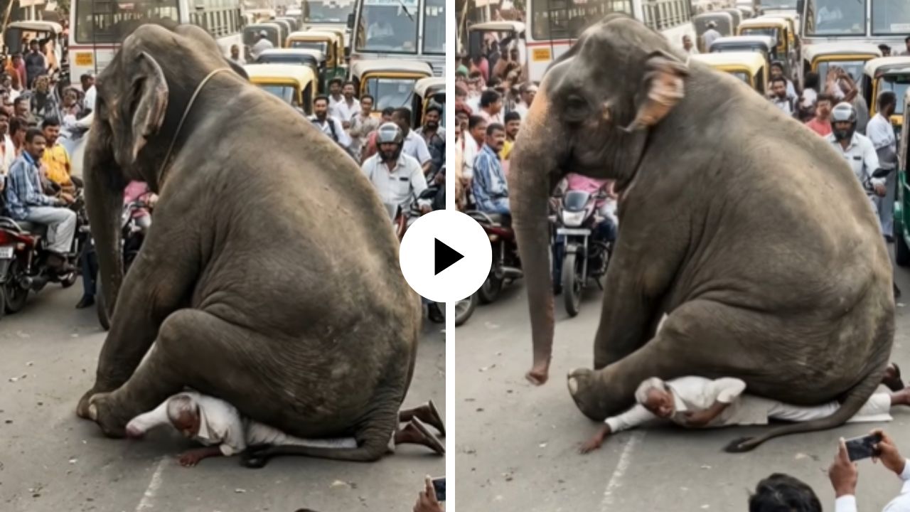 अबब! काका बनले हत्तीचा सोफासेट, धावत आला अन् पाठीवरच जाऊन बसला… दृश्य पाहाल तर हसू आवरणार नाही; Video Viral