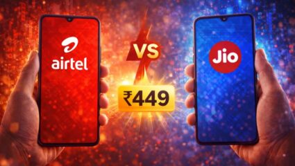 Airtel VS Jio : 499 रुपयांमध्ये 4 जीबी डेटा, जियो हॉटस्टार आणि अनलिमिटेड…; एअरटेल की जिओ? रिचार्ज करण्यापूर्वी जाणून घ्या फायदे